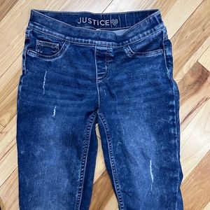 Justice Girls Blue Jeans Size 12 ; Like New Condition